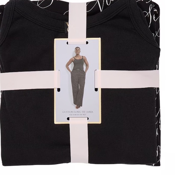 Victoria’s Secret cotton tank Tee Jama set sz XS reg script logo - Picture 4 of 7